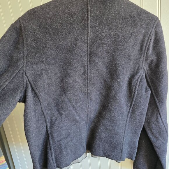 Harvé Benard Wool Blend Jacket Size 10 Button-Front Ukraine Chic Deadstock - Picture 7 of 10